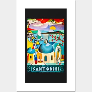 Santorini, Globetrotter Posters and Art